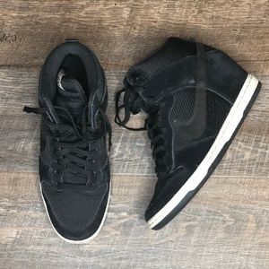 Nike Dunk Sky Hi Black Gum Wedge Sneaker in Black
